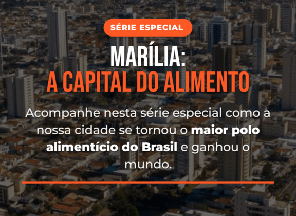 Vista panorâmica de Marília representando a Capital Nacional do Alimento